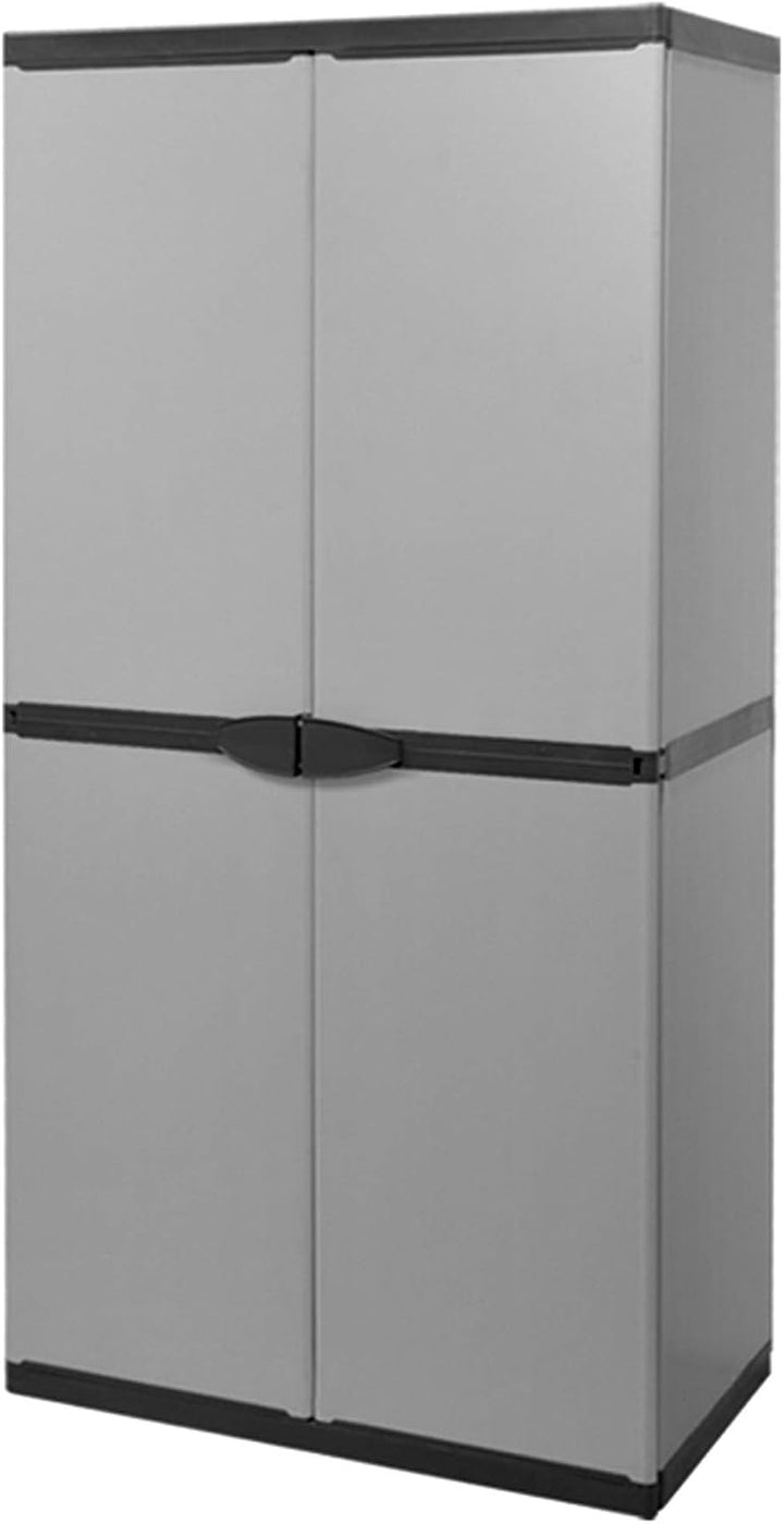 Mongarid Cabinet with 3 Shelves, Grey, One Size