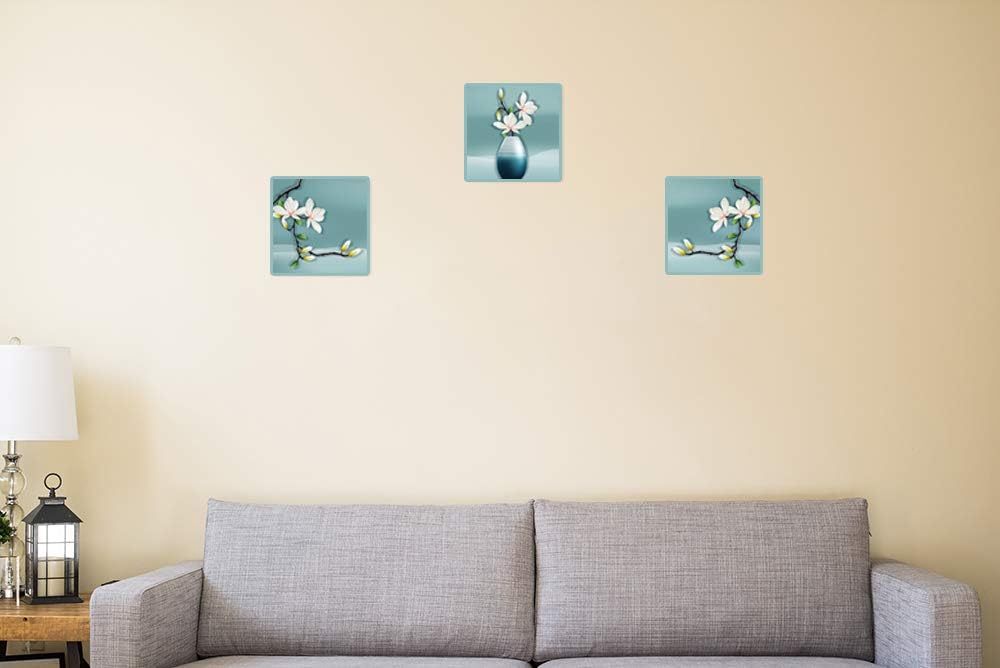 Piy Painting 3 x moderner Druck Orchidee Blumen Malerei in der Vase, Home Deko, wasserdicht, fertig