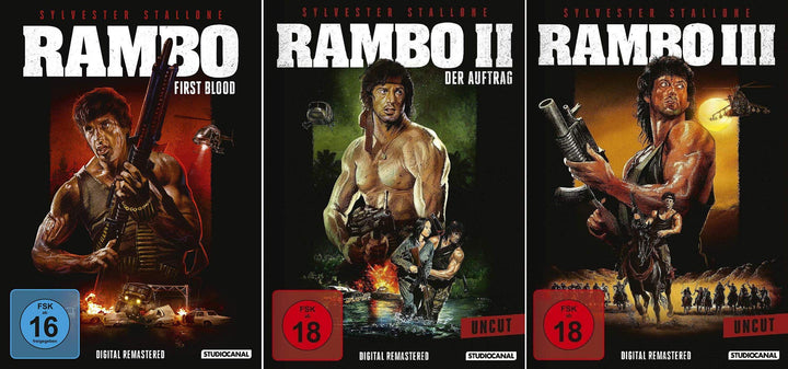 Rambo 1-3 (Teil 1+2+3) Uncut (Digital Remastered) [3-DVD], DVD