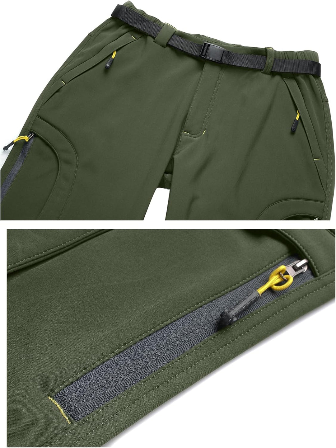 yeyity Herren Softshellhose Gefüttert Outdoorhose Wasserdicht Wanderhose Warm Skihose Snowboardhose