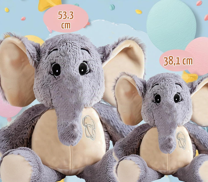 Annco 68cm-128cm Elefanten-Plüschspielzeug, niedliches, beruhigendes Elefantentier, Stoffpuppe, Bett