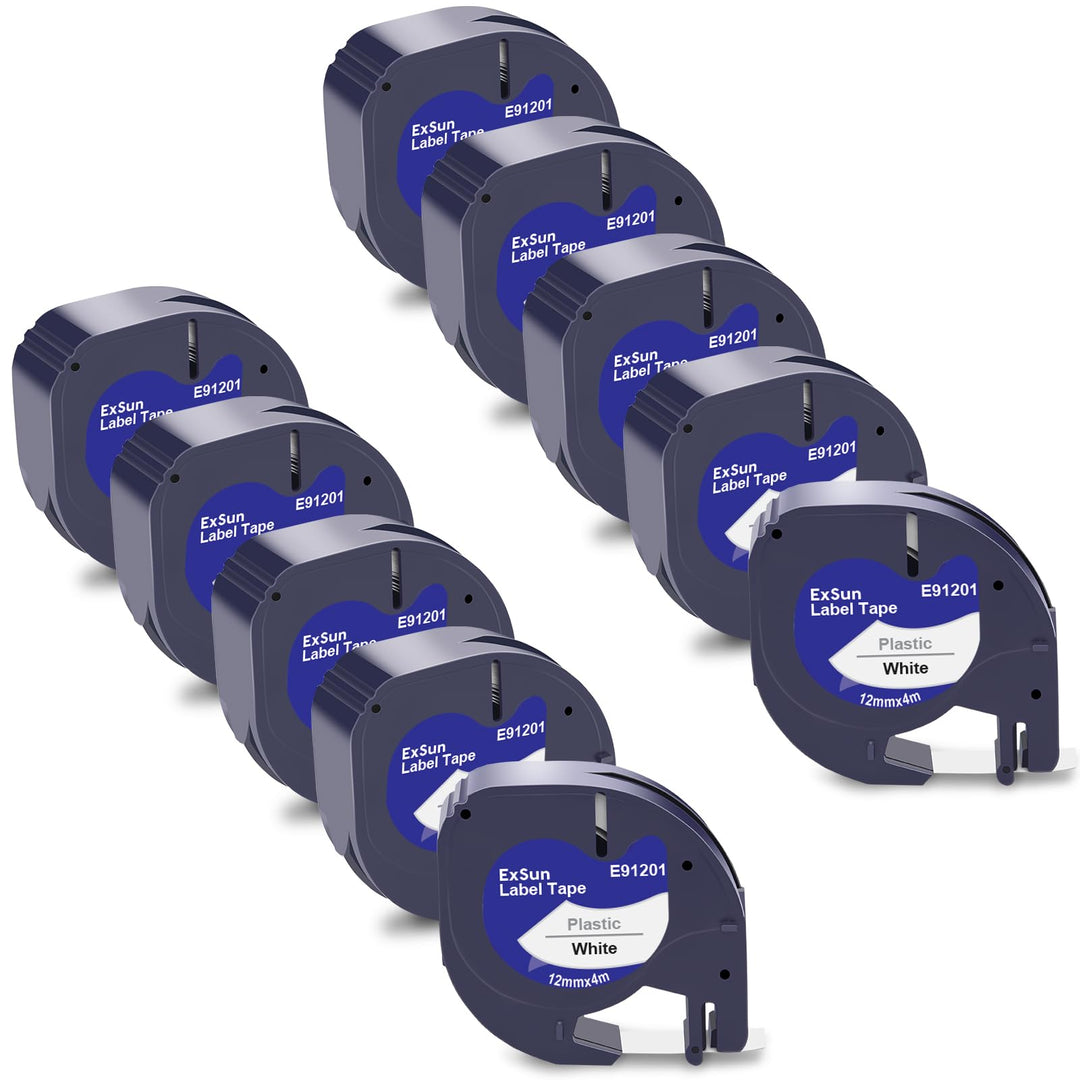 91201 91221 S0721660 Bänder Kompatibel mit Dymo Letratag Plastic Etikettenband für LT-100H LT-100T X
