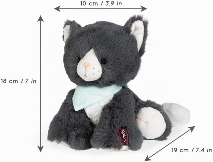 KALOO - Les Amis - Erstes Plüschtier Chamallow die Katze - 18 cm - superweiches Material - Geschenkb