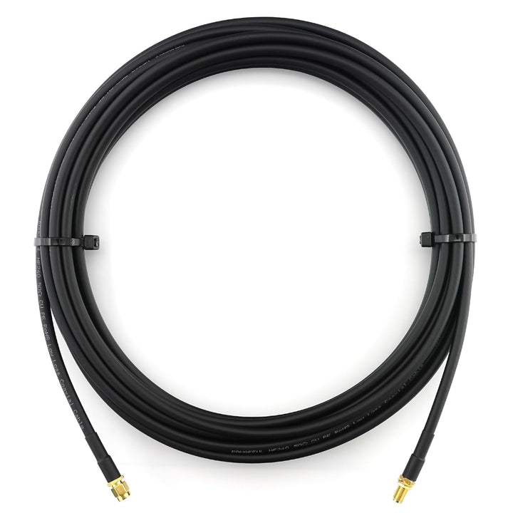 5m RP-SMA Stecker auf RP-SMA Buchse Koaxialkabel — 5 Meter Verlustarmes HF-240 (LMR 240 Äquivalent)