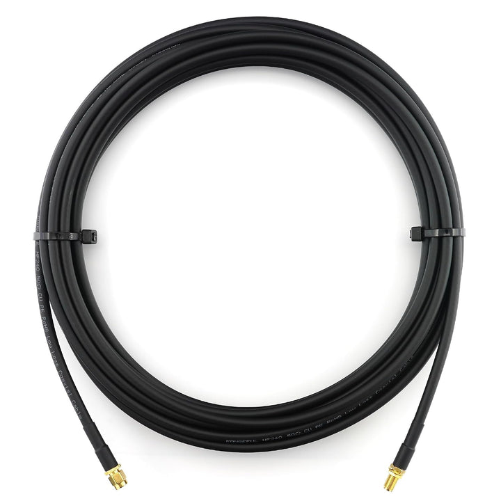 5m RP-SMA Stecker auf RP-SMA Buchse Koaxialkabel — 5 Meter Verlustarmes HF-240 (LMR 240 Äquivalent)