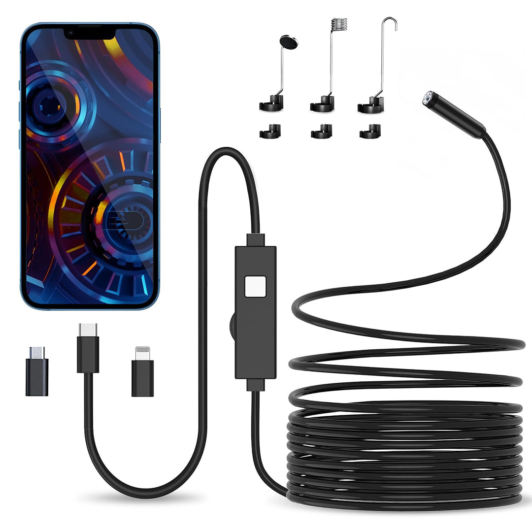 Endoskopkamera mit Licht, 1080P HD Endoskop-Kamera Handy mit Licht Wasserdichtes Ip67 Kein WLAN Erfo