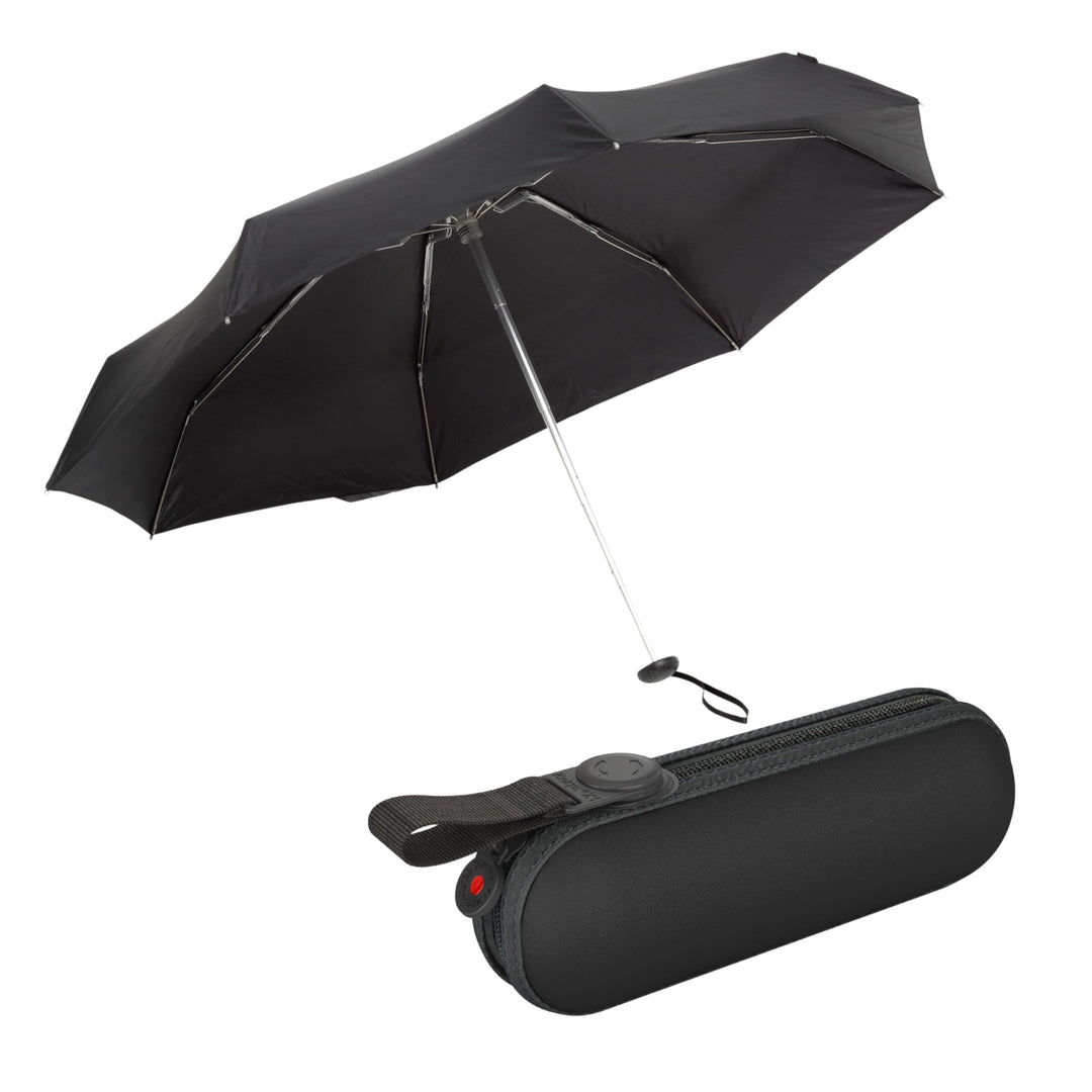 Knirps X1 Taschenschirm 18 cm 90cm Black Superthin, 90cm Black Superthin