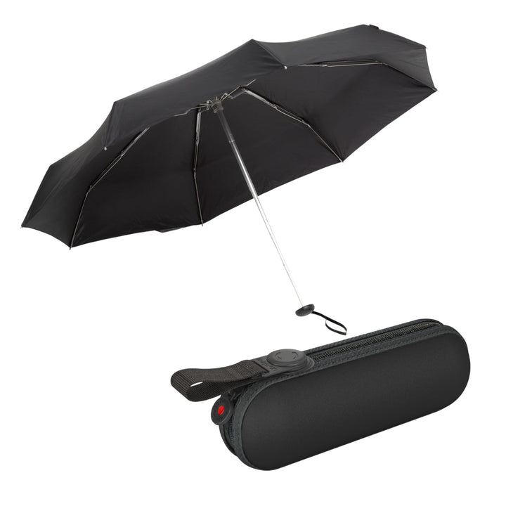 Knirps X1 Taschenschirm 18 cm 90cm Black Superthin, 90cm Black Superthin
