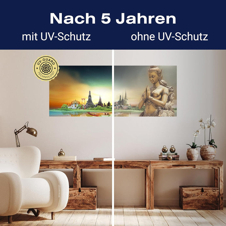 wandmotiv24 Leinwandbild Thailand-Konzept 100x40cm (BxH) Bilder auf Leinwand, Dekoration Wohnung mod