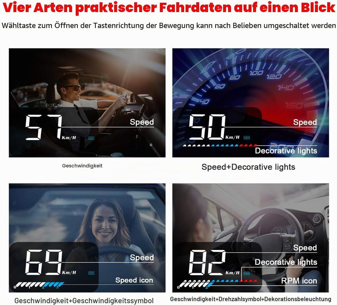 Head up display car HUD display OBD2 &amp; HUD display GPS, iKiKin 3.5 inch / 8.9 cm head up display, sp