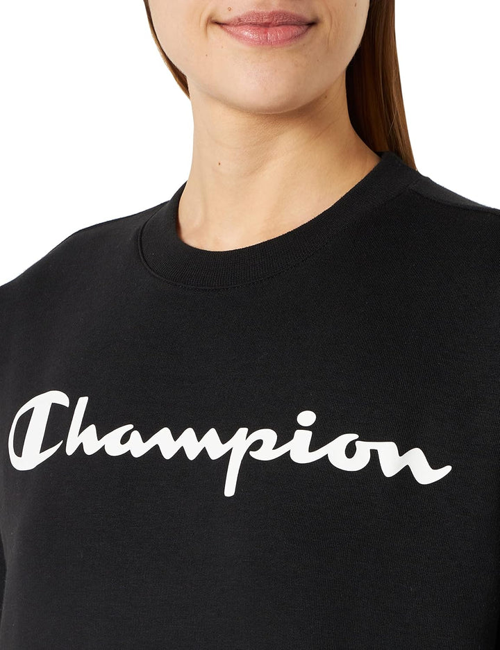 Champion Damen Legacy American Classics Powerblend Terry Maxi-Dress Crewneck Sweatshirt S Schwarz, S
