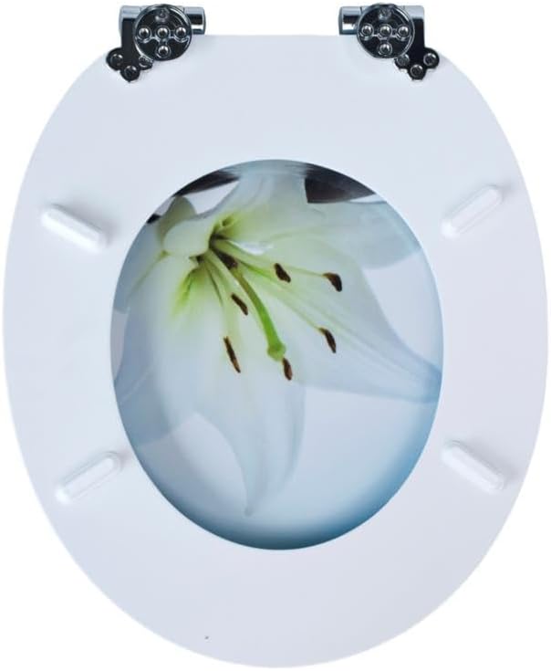 MDF-Toilettensitz mit Soft-Close-Mechanismus, O-förmiger Toilettensitz mit verstellbaren Scharnieren