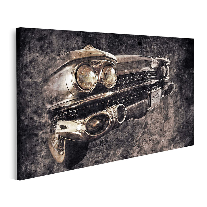 islandburner Bild auf Leinwand Altes Amerikanisches Us Auto Im Retro Stil Bilder Wandbilder Poster L