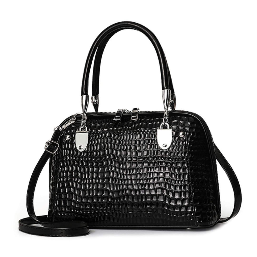 NICOLE &amp; DORIS Retro Handtasche für Frauen Schultertaschen Klassische Krokodil Umhängetasche PU Lede