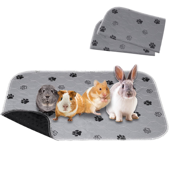 2 Stück 60X40cm Pipi Pads für Meerschweinchen，Waschbare und Wiederverwendbare Pipi Pads für Haustier