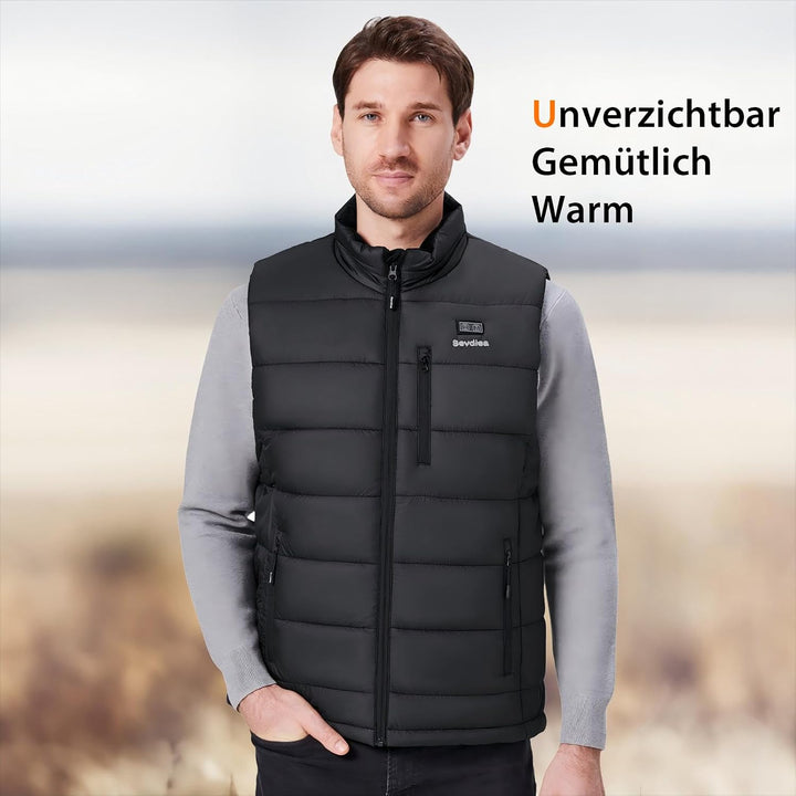 Sevdiea Heizweste Herren mit Powerbank 16000mAh 7,4V Enthalten, Hilpert Beheizte Weste, Wärmeweste m