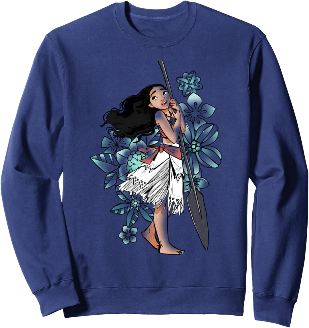 Disney Moana Tropical Floral Print Sweatshirt