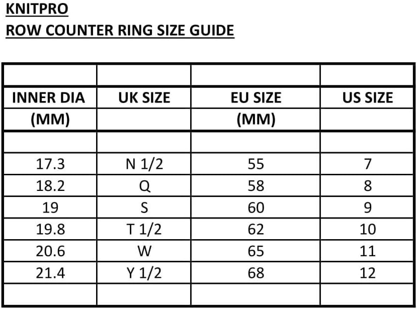 KnitPro KP10869 Counter: Rings Size 11 Black 11, Black 11