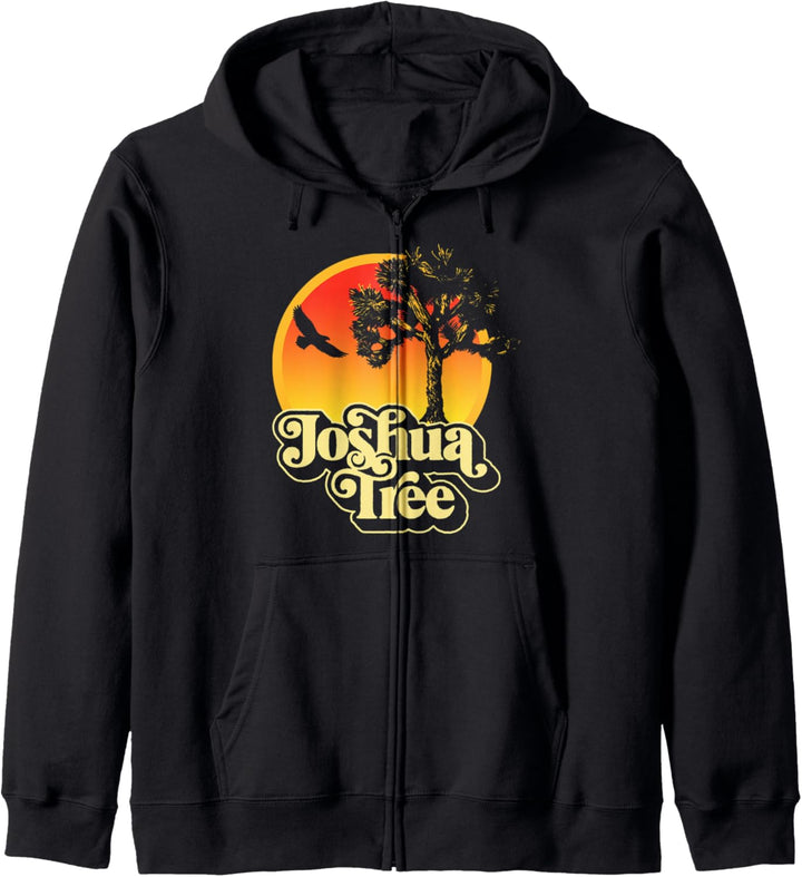 Retro Joshua Tree National Park Vintage 80's Vibe Graphic Kapuzenjacke