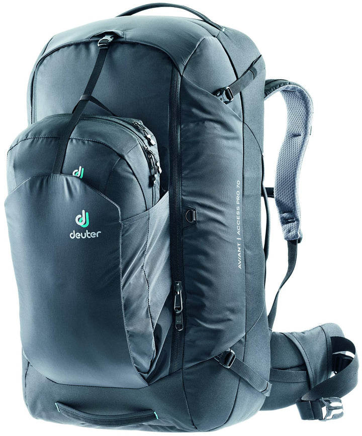 Deuter AViANT Access Pro 70 Reiserucksack mit Daypack Schwarz, Schwarz