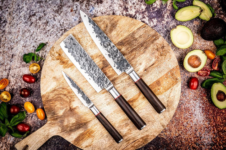 Forged Sebra Hackmesser 17cm, handgefertigt, in Holzkiste
