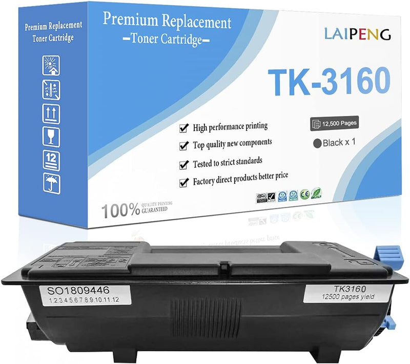 Kompatible Tonerkartusche Schwarz Kyocera TK3160 TK-3160 mit Chip Für Kyocera ECOSYS P3145dn M3145dn