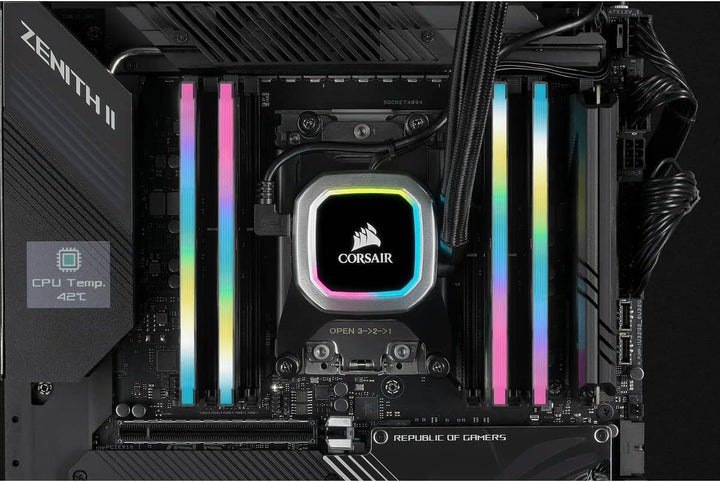 Corsair VENGEANCE RGB PRO SL 128GB (4x32GB) DDR4 3200 (PC4-25600) C16 1.35V Desktop Memory 4 x 32 GB