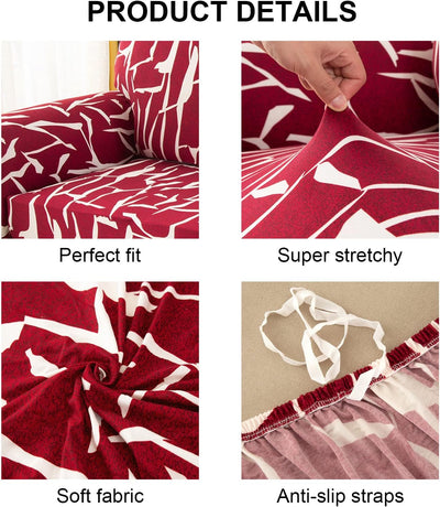 Jaotto Sofabezug 1 Sitzer Elastischer Stretch Spandex Sofa Überwürfe Sofahusse Antirutsch Waschbar S