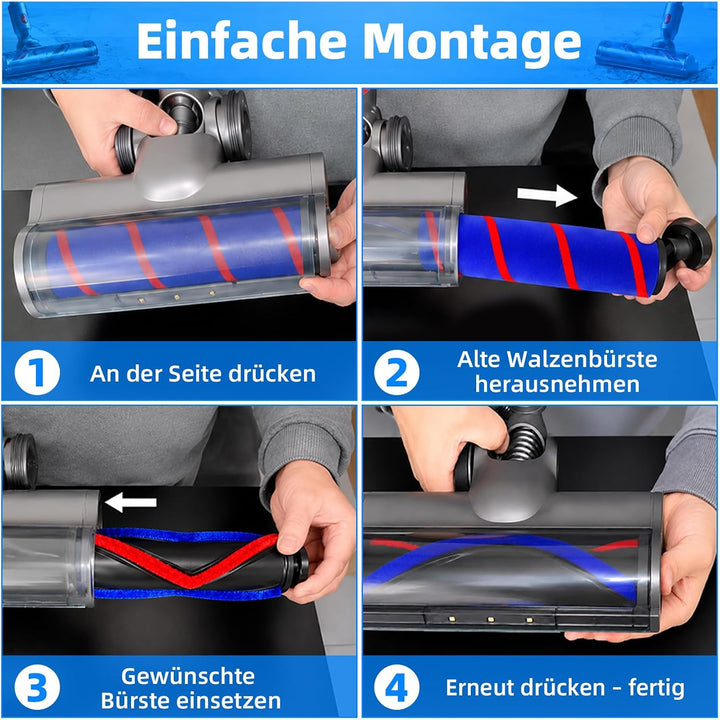 Motorisierte Bürste für Dyson V7 / V8 / V10 / V11 / V15 Staubsauger, Bodenbürste Zubehör Ersatzteil