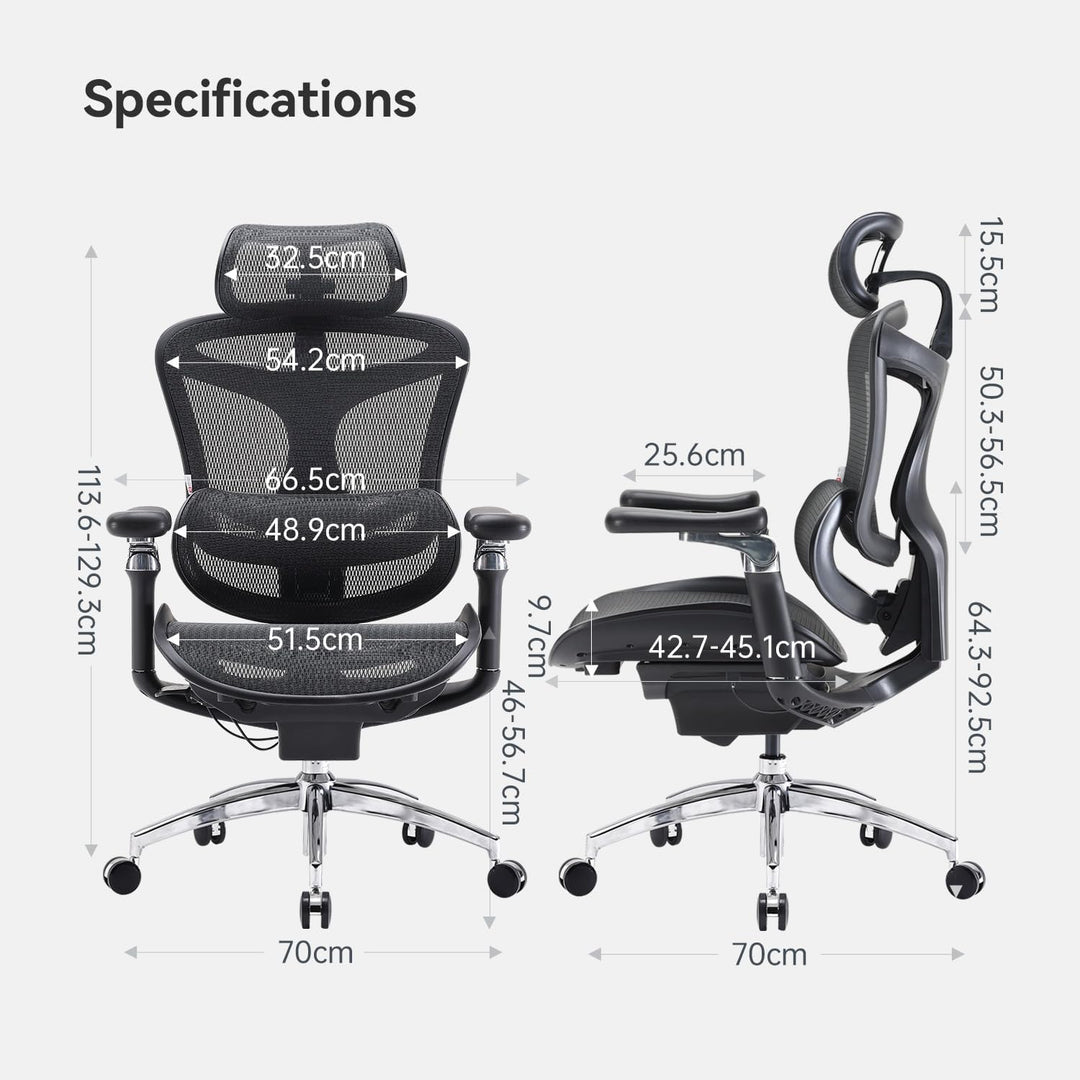 SIHOO Doro C300 Pro Ergonomischer Bürostuhl mit ultraweichen 6D-Armlehnen, dynamischer Lordosenstütz