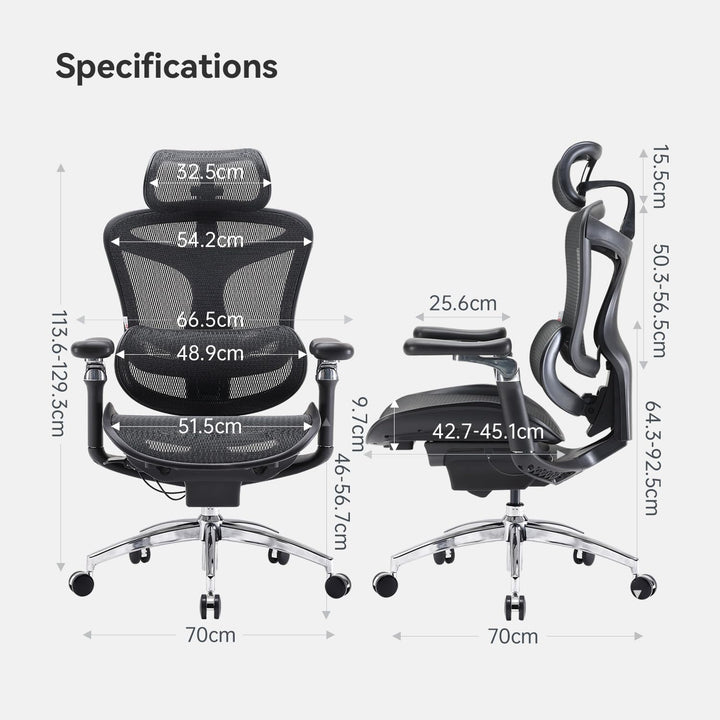 SIHOO Doro C300 Pro Ergonomischer Bürostuhl mit ultraweichen 6D-Armlehnen, dynamischer Lordosenstütz