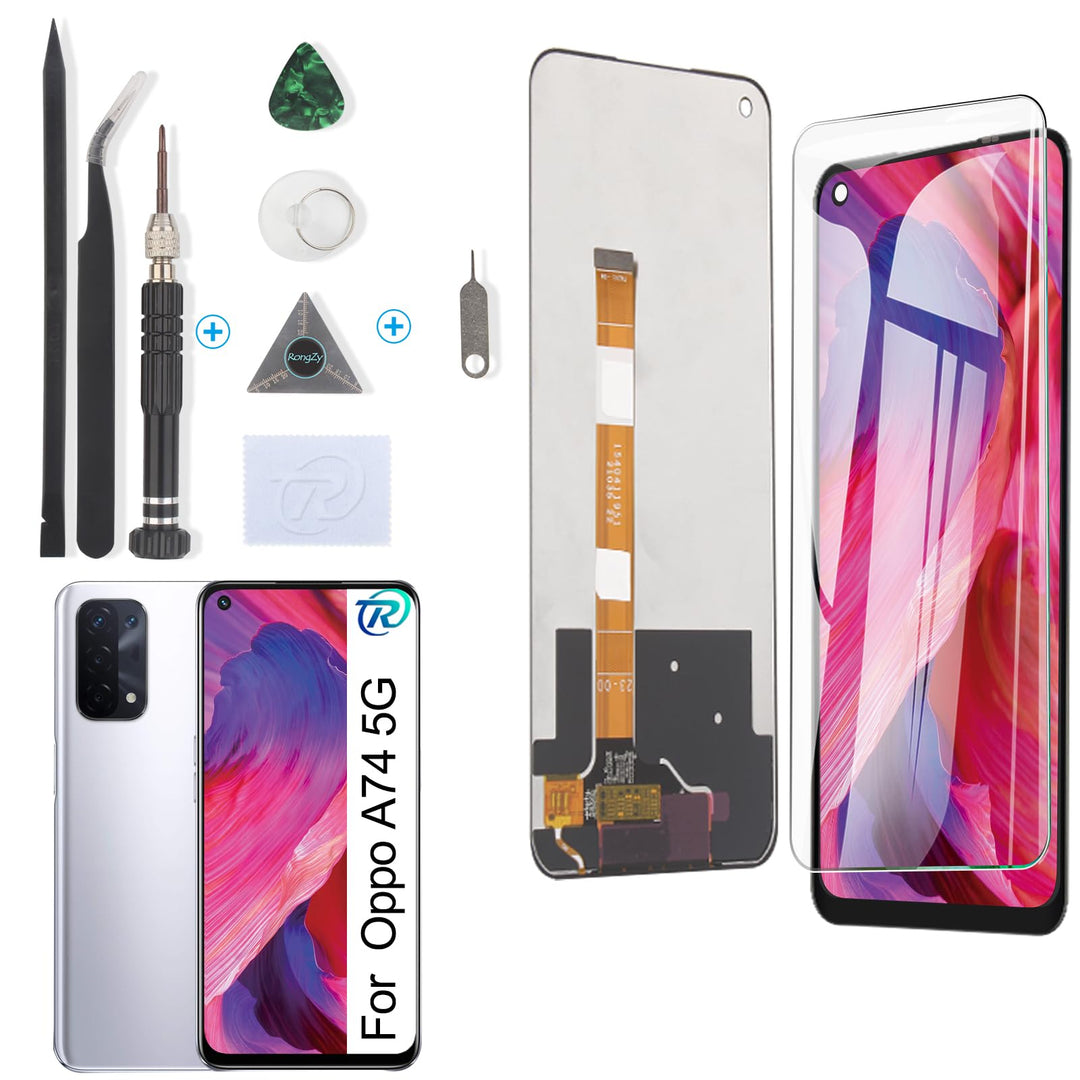 RongZy Kompatibel mit Oppo A74 5G/A54 5G/A93 5G Ersatz Bildschirm LCD Display und Touchscreen-Digiti