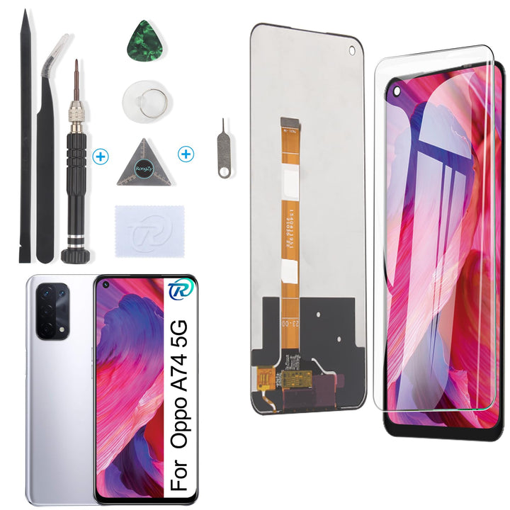 RongZy Kompatibel mit Oppo A74 5G/A54 5G/A93 5G Ersatz Bildschirm LCD Display und Touchscreen-Digiti