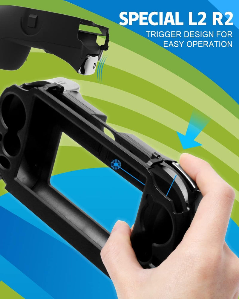 MODJUEGO L2 R2 Trigger Hand Grip Shell Controller Protective Case for Sony PS Vita 1000