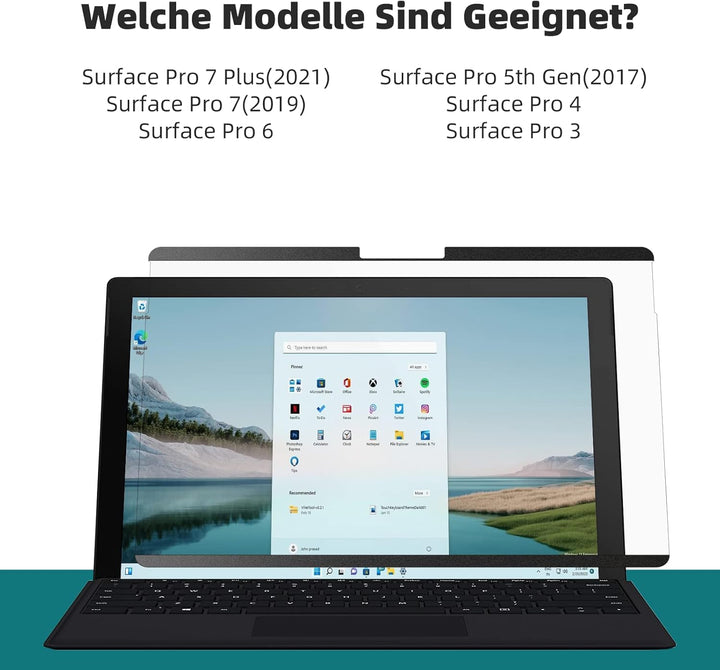 Magnetischer Blickschutzfilter Kompatibel Mit Microsoft Surface Pro 7 Plus/Pro 7/Pro 6/Pro 5/Pro 4/P