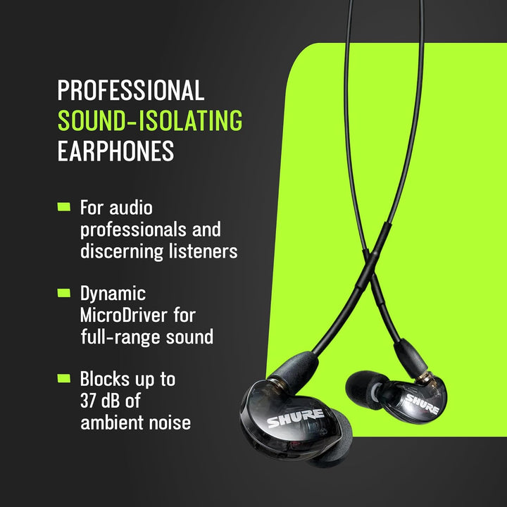 Shure SE215-CL Professionelle schallisolierende Kopfhörer mit einzelnem dynamischem MicroDriver, sic