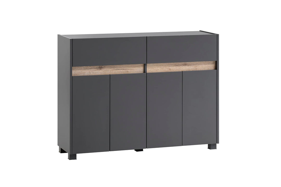 Schildmeyer Cosmo Kommode, Holzwerkstoff, anthrazit, 112,2 x 33 x 84,8 cm, Anthrazit