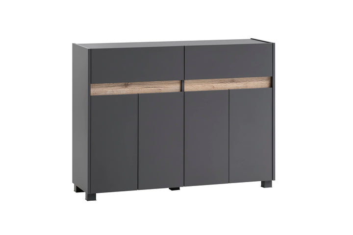 Schildmeyer Cosmo Kommode, Holzwerkstoff, anthrazit, 112,2 x 33 x 84,8 cm, Anthrazit