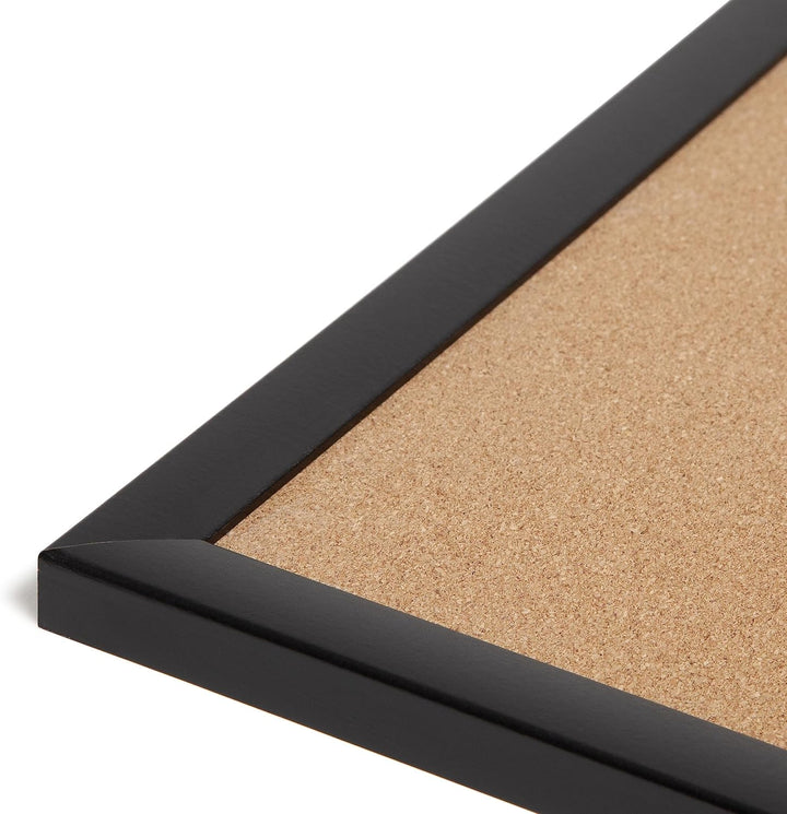 U Brands Kork-Pinnwand, 43,2 x 58,4 cm, schwarzer Holzrahmen (026U00-01), 58 x 43 cm