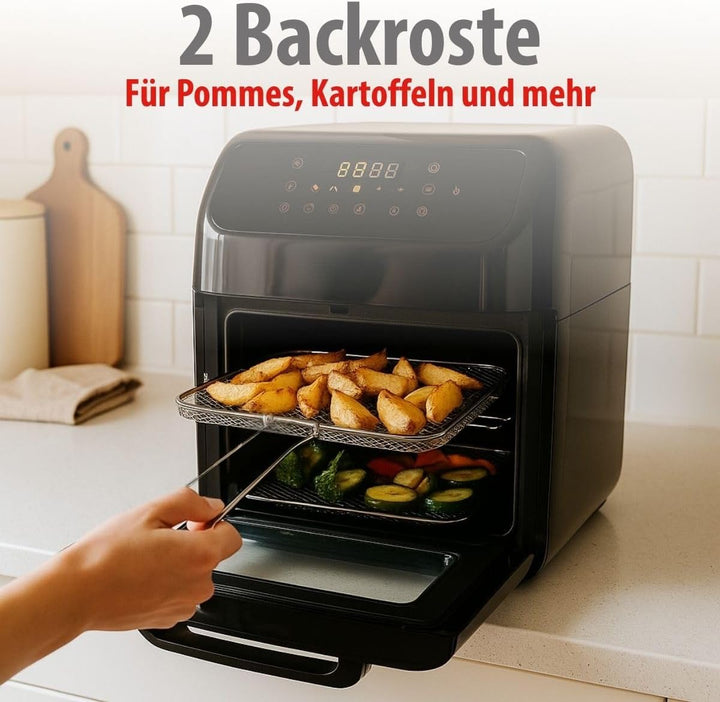 alpina Heissluftofen und Heissluftfritteuse - Airfryer - Digitale Zeit- und Temperaturkontrolle - 18