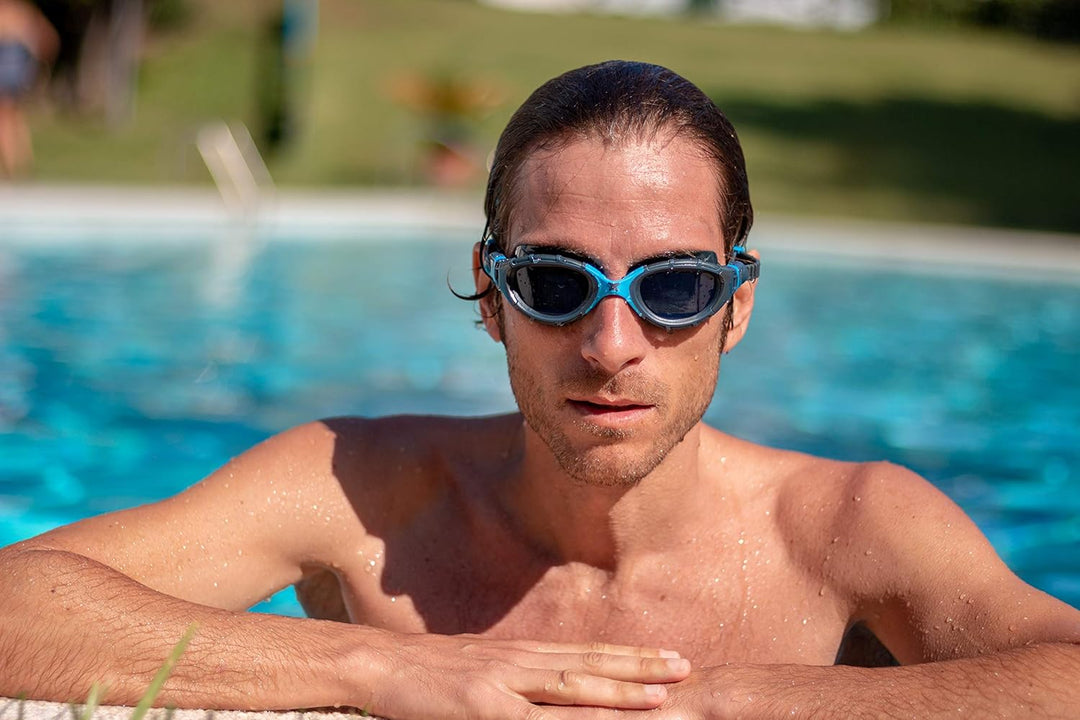 Zoggs Unisex Predator Flex Schwimmbrille Grau/Blau/Geräucherte Tönung Einheitsgrösse Single, Grau/Bl