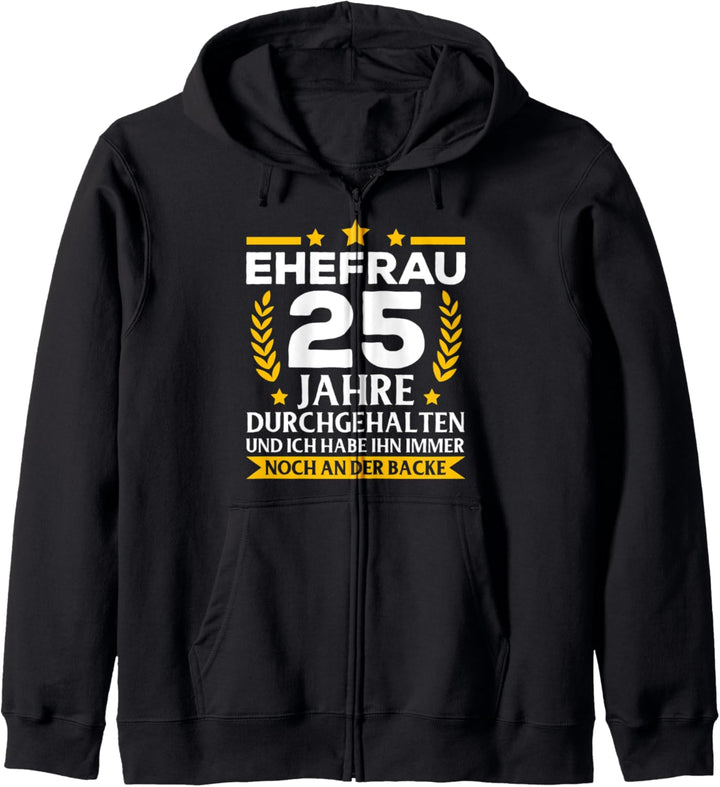 25. Hochzeitstag Ehefrau 25 Jahre Ehe Kapuzenjacke