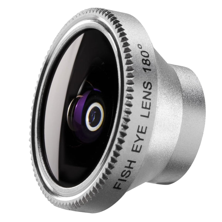 Mantona 18662 Fish-Eye Objektiv (geeignet für Apple iPhone/Samsung Smartphone/Notebook) Fisheye Obje
