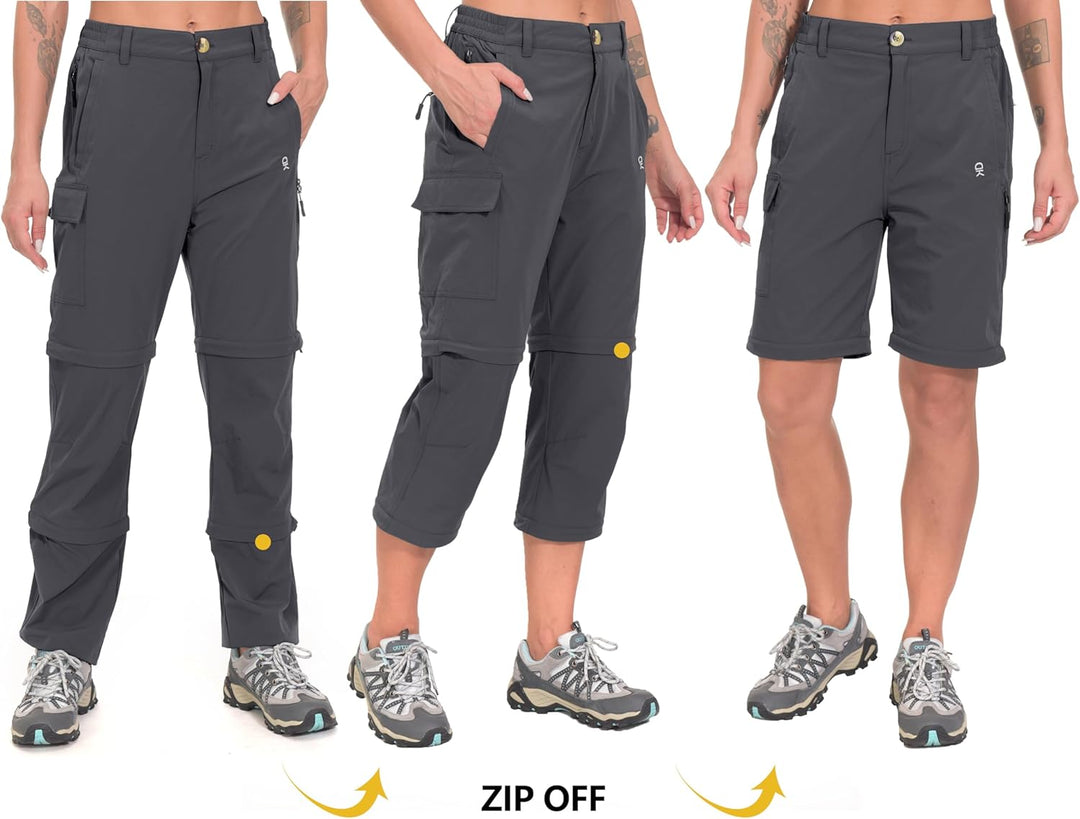 Little Donkey Andy Wanderhose Damen Zip Off Stretch Cabrio Softshellhose Schnell Trocknende mit Reis