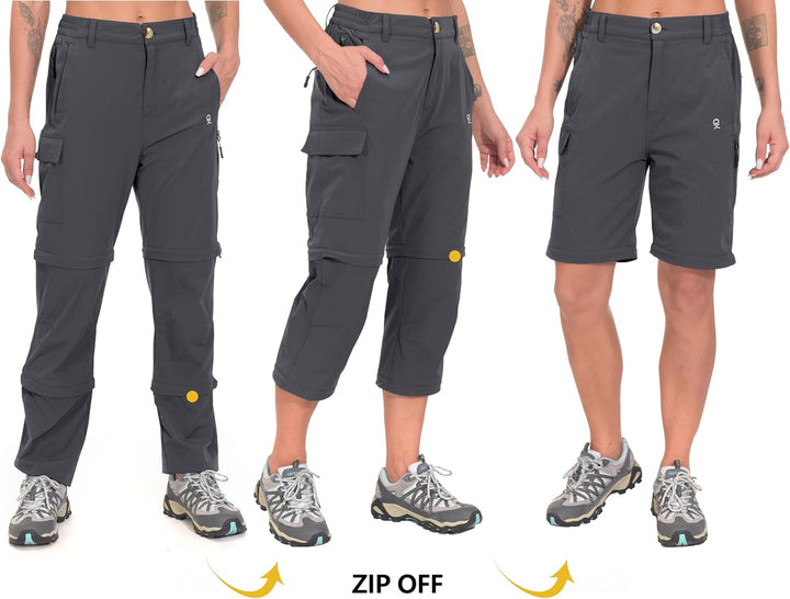 Little Donkey Andy Wanderhose Damen Zip Off Stretch Cabrio Softshellhose Schnell Trocknende mit Reis