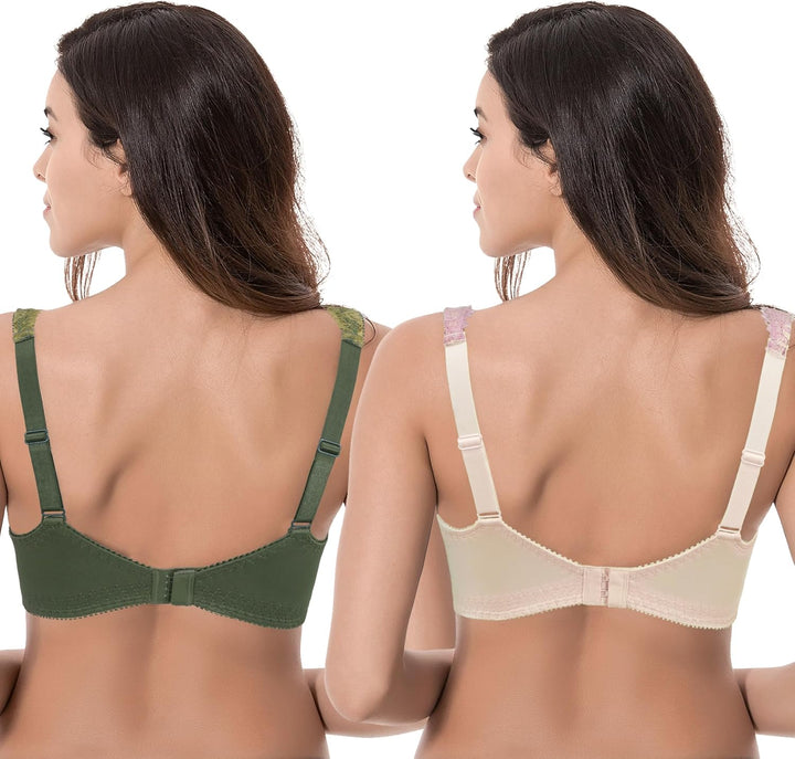 Curve Muse Damen Übergrösse Minimizer Ungefüttert Kabellos Spitze Vollständige Abdeckung BHS 110E Ti