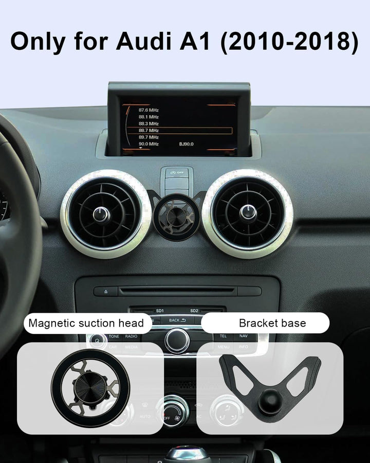 Magnet Handyhalterung kompatibel mit Audi A1 2010-2018 360 Grad einstellbares Kompatibel mit Magsafe