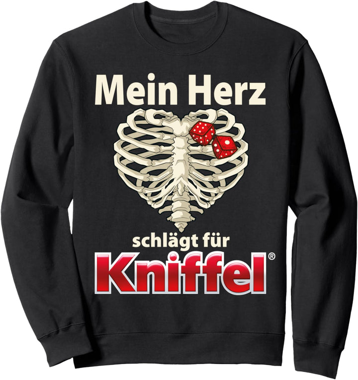Anti Valentinstag Design - Mein Herz Schlägt für Kniffel Sweatshirt