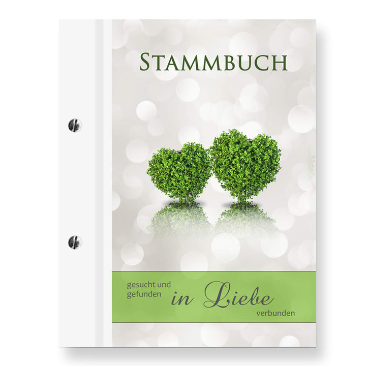Stammbuchshop stb_Tree a5 Familienstammbuch, Grün, Weiss, 23 x 18 x 1,7 cm