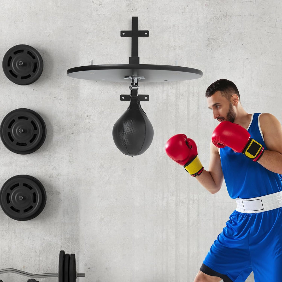 Speed Bag Plattform Für Boxtraining Mit Stahl Holz Und PU 30 cm Höhenverstellbar Leise Wandmontage H